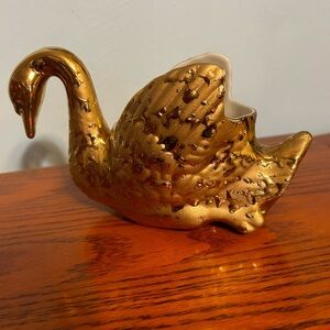 22 kt gold plated swan